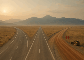 Three roads in Central Asia.