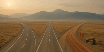 Three roads in Central Asia.